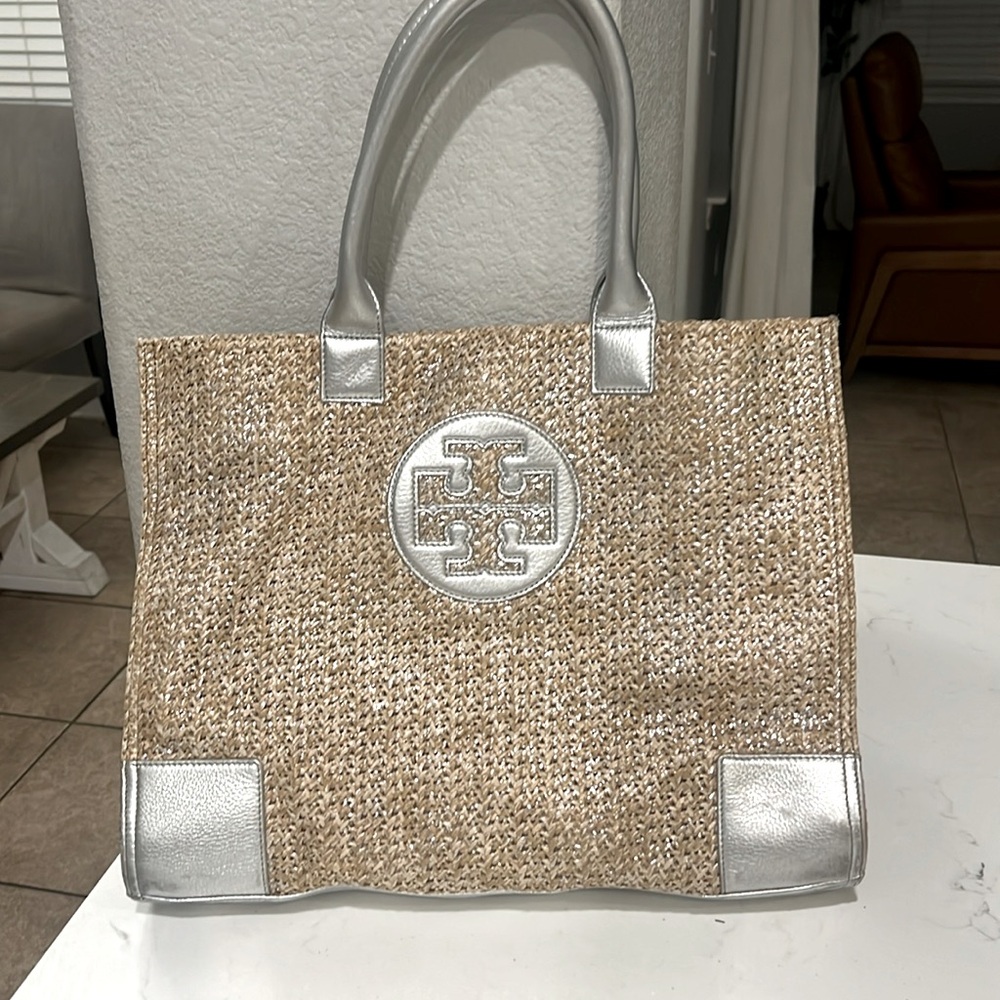 Tory Burch Ella Metallic Tote